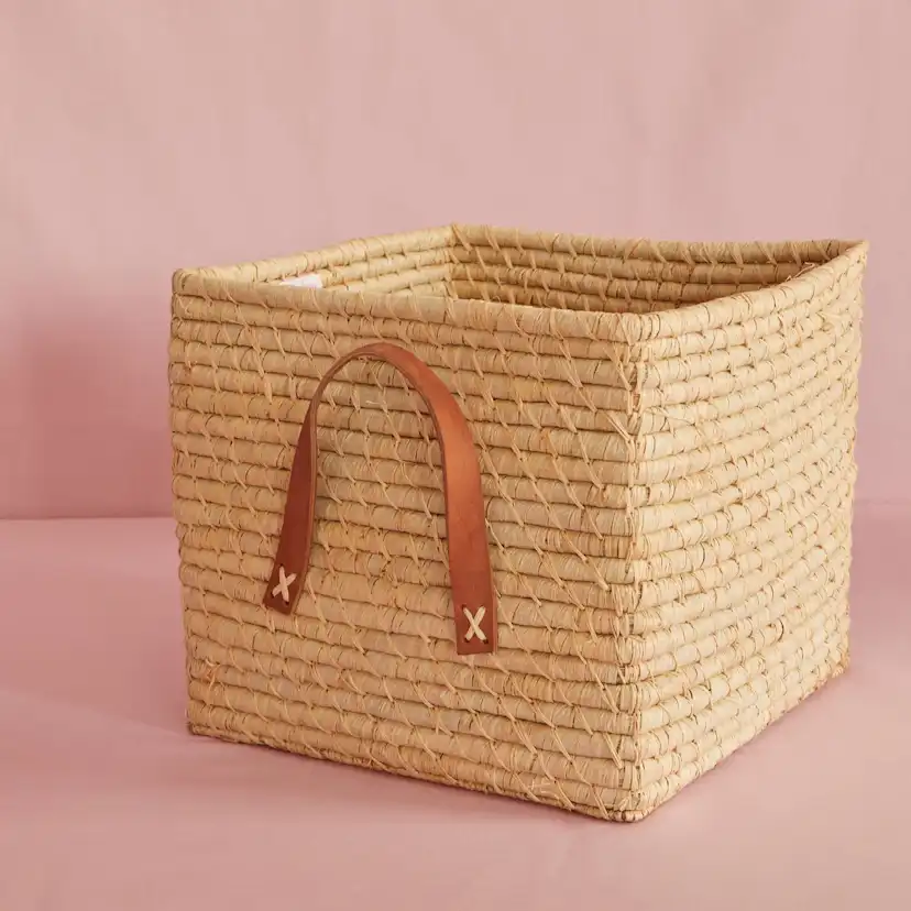 Rice raffia förvaringskorg Brun Natur