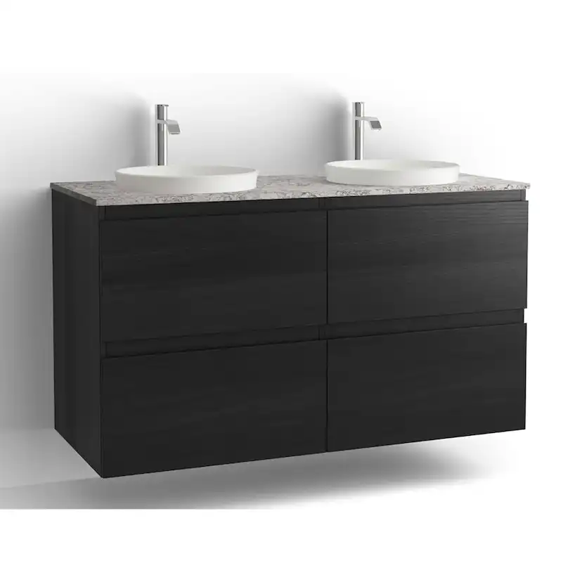 Tvättställsskåp Vedum Flow 1200 Dubbel med 4 Lådor