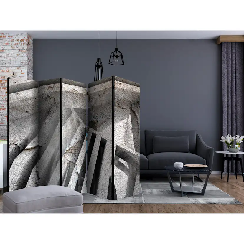 Rumsavdelare Skärmvägg Arkiio Beton 3D II 225x172 cm
