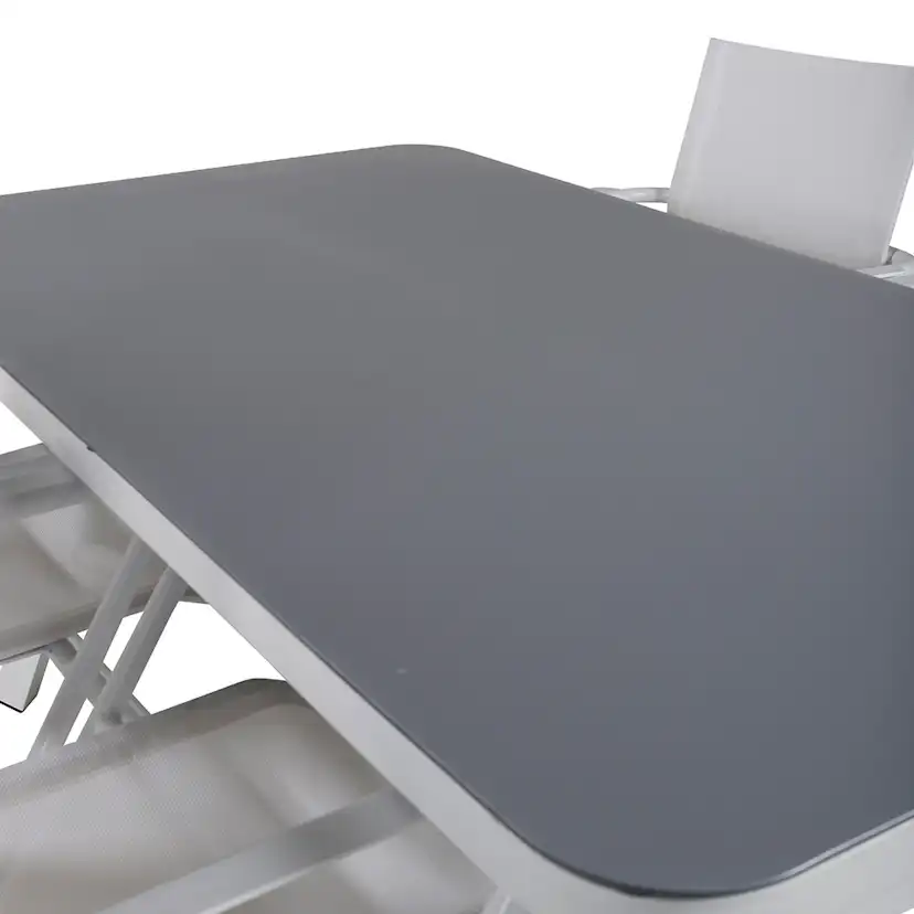 Matgrupp Venture Home Vyn Vit med 4 Anve Matstolar