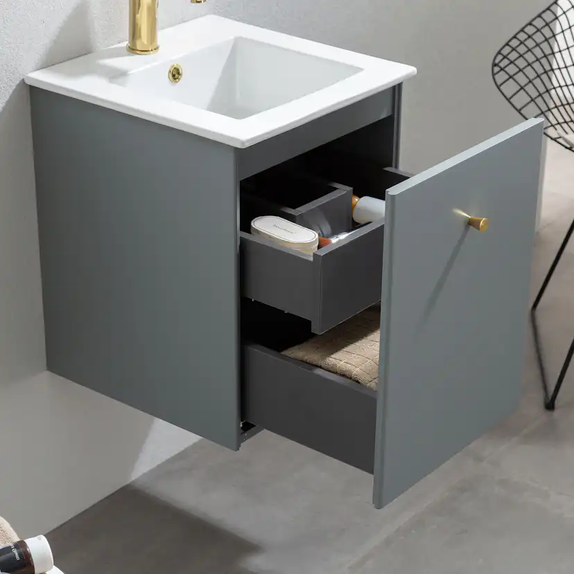 Tvättställskåp Bathlife Fröjd Grå