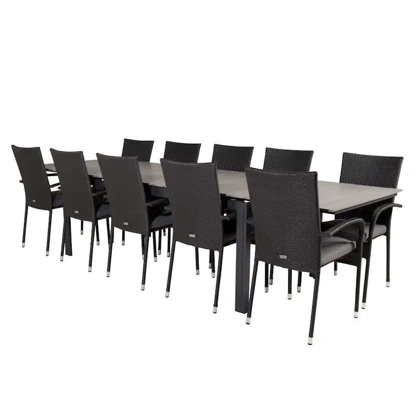 Matgrupp Venture Home Lova 224/324 med 10 Asta Karmstolar