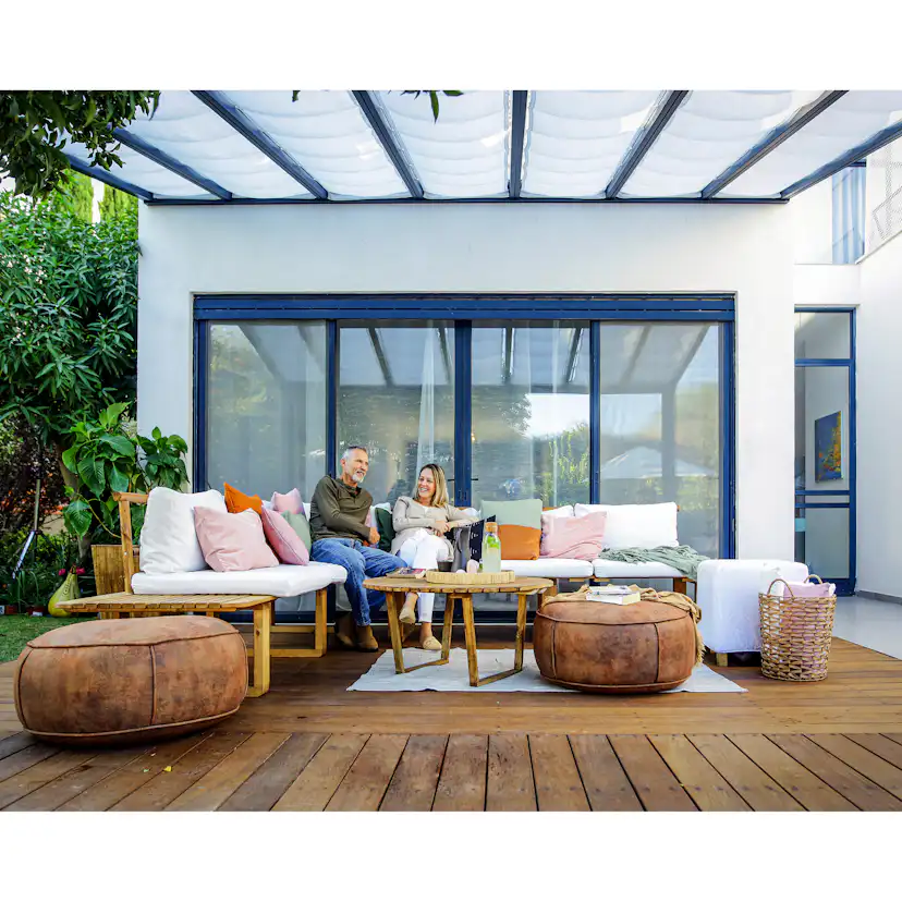 Gardinset Canopia by Palram Skuggkit Till Pergola Stockholm 3,4 x 8,1 m Vitt