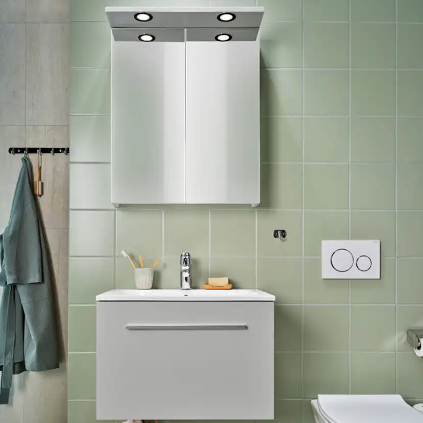 Spegelskåp Alterna Ariella Aqua med LED-Belysning