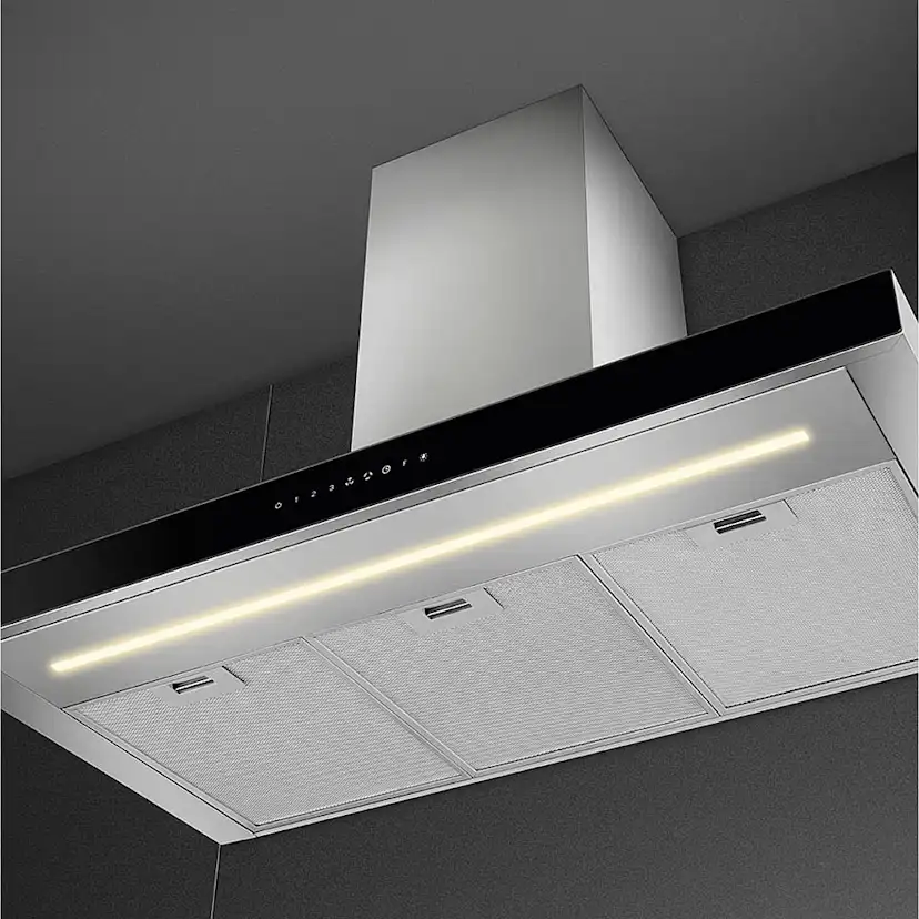 Vägghängd Köksfläkt Smeg KBT9L4VN Rostfri Design med LED och Touchkontroll