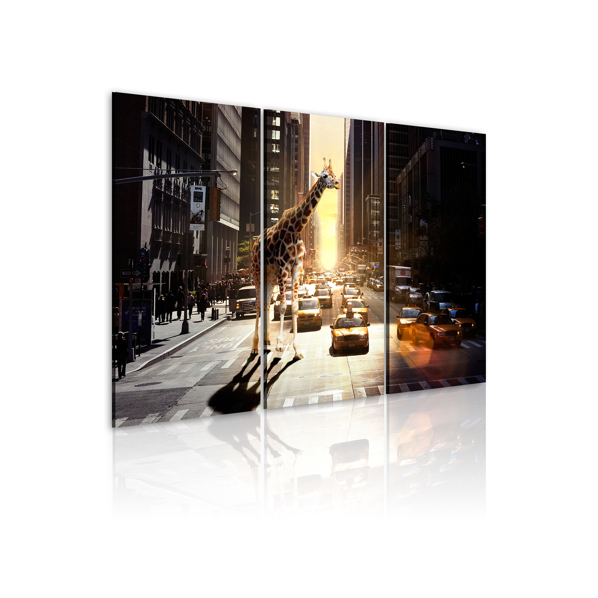 Tavla Arkiio Giraff I Den Stora Staden