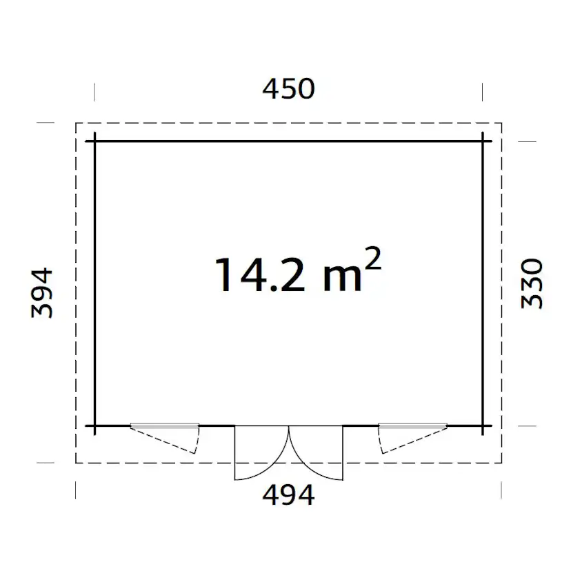Stuga Palmako Lisa 14,2 m2