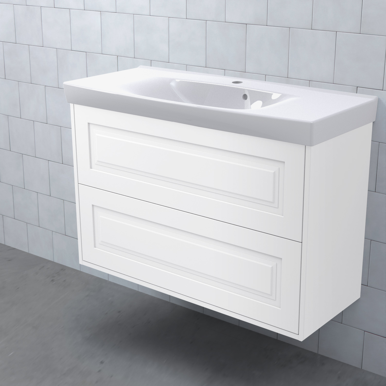 MEJDA Kommod Hög 90-35 Ram M1 Vit BxHXD: 898x572x365 mm, Ram M1 Vit