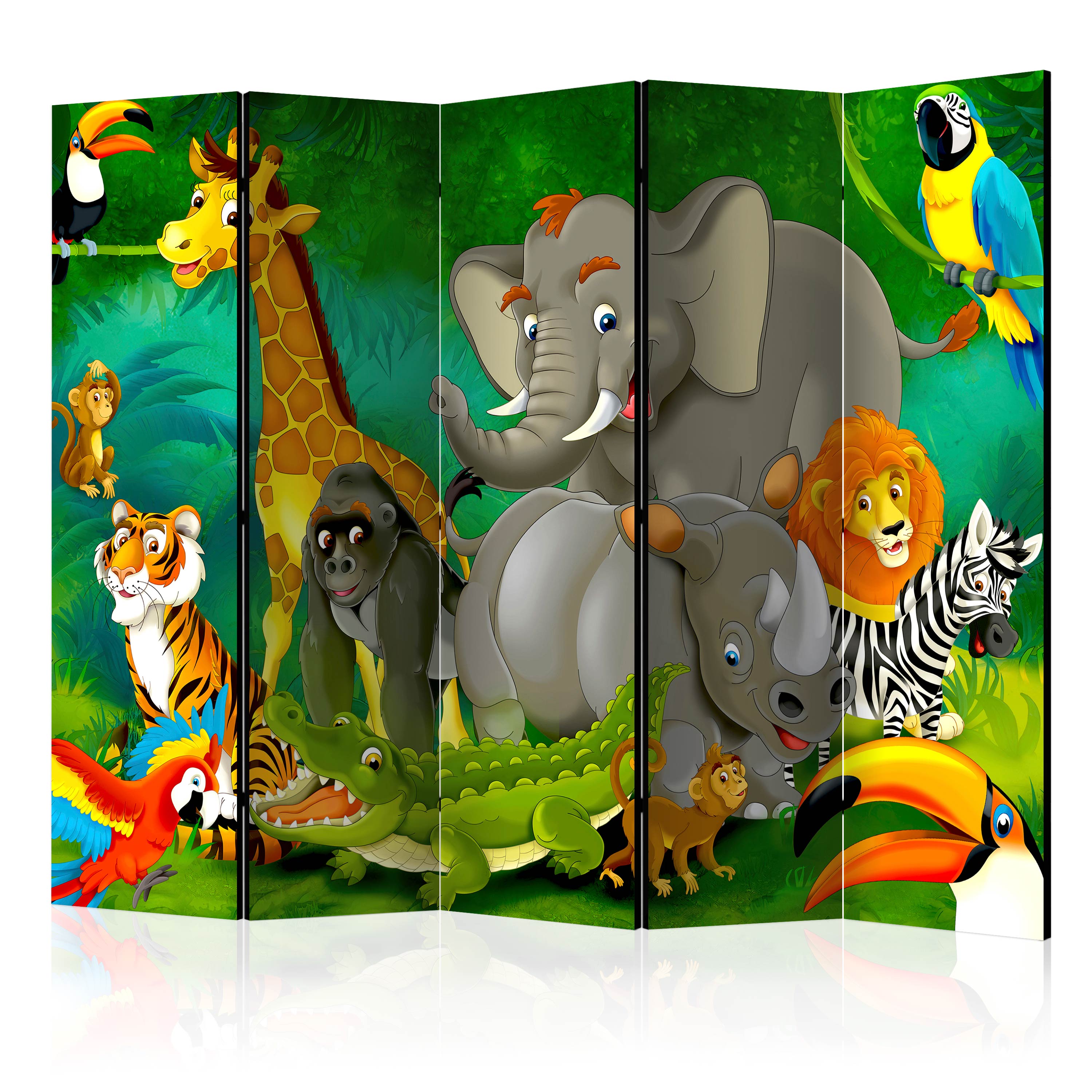 Rumsavdelare Skärmvägg Arkiio Colourful Safari II 225x172 cm