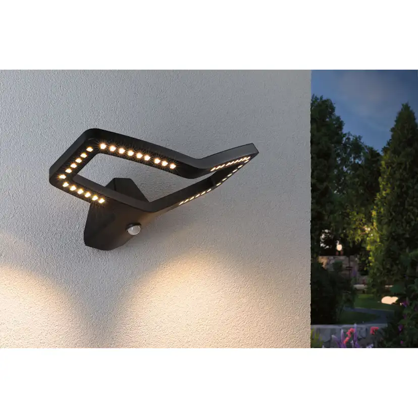 Fasadbelysning LED Paulmann Alara med Skymningsstyrd rörelsedetektor IP44 230V