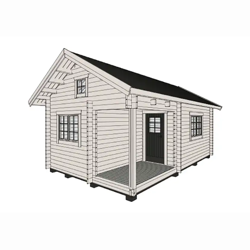 Attefallshus Baseco Månäs stuga med loft 25 m2