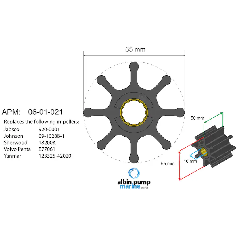 Impellerkit Albin Group Marine Premium 06-01-021