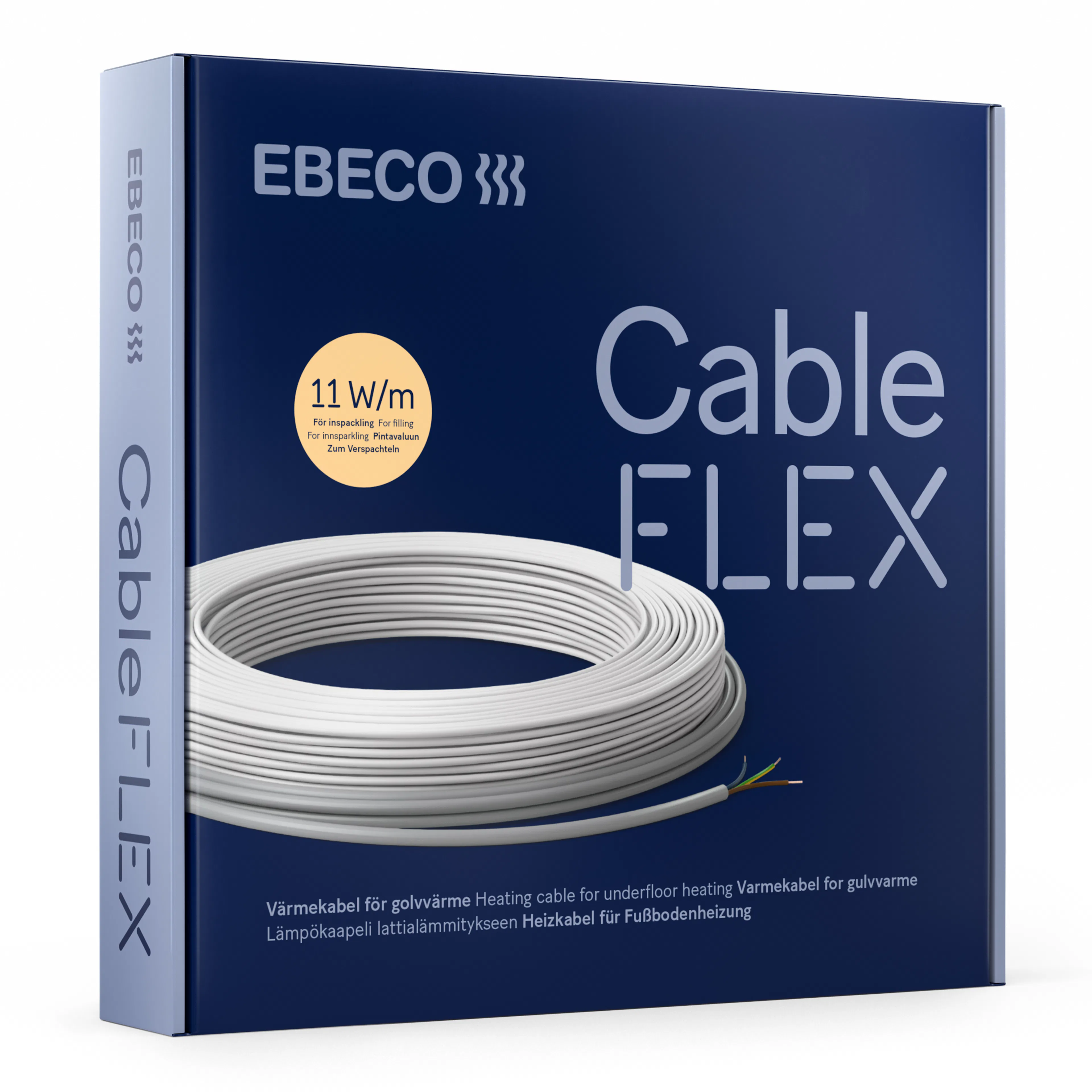GOLVVÄRMEKABEL EBECO CABLEFLEX 13.5 M/150 W VIT Längd: 13.5 m