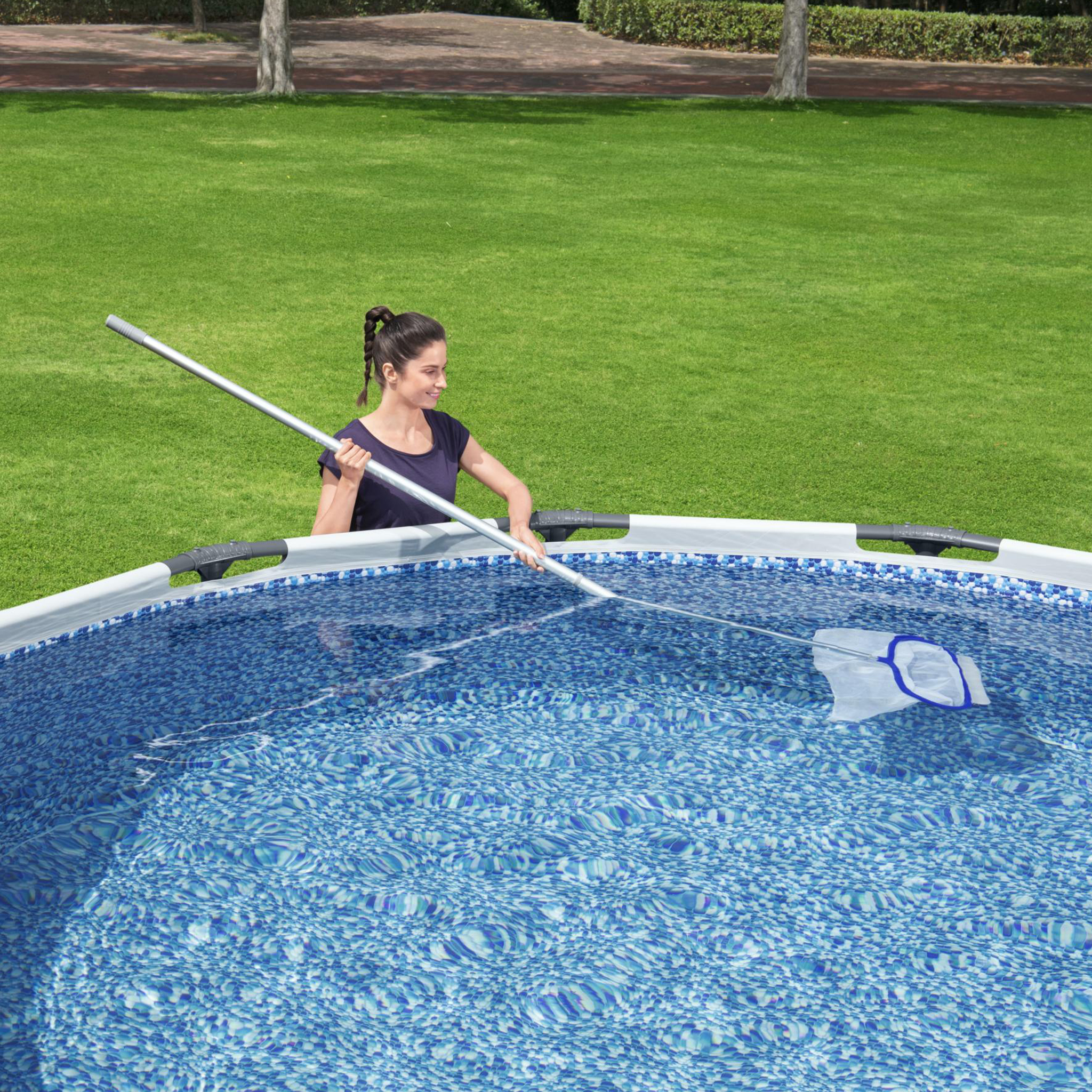 Skimmer Bestway Flowclear Aquarake Deluxe Aluminium Pool Leaf