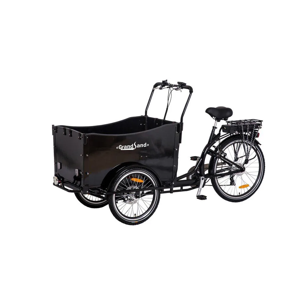 Eldriven Lådcykel med svart låda - 12,8 Ah Svart