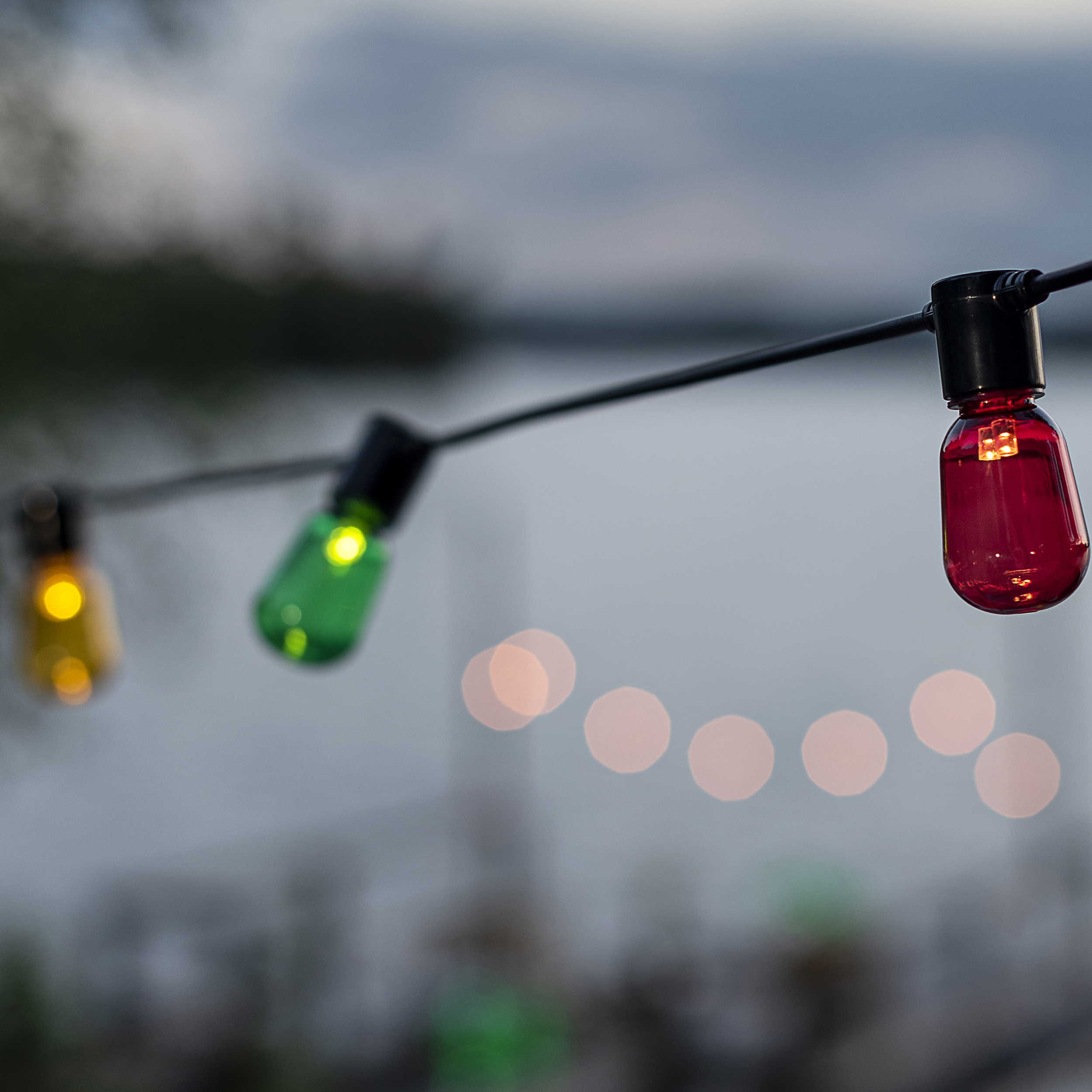 Ljusslinga Gnosjö Konstsmide Ovala lampor LED E14