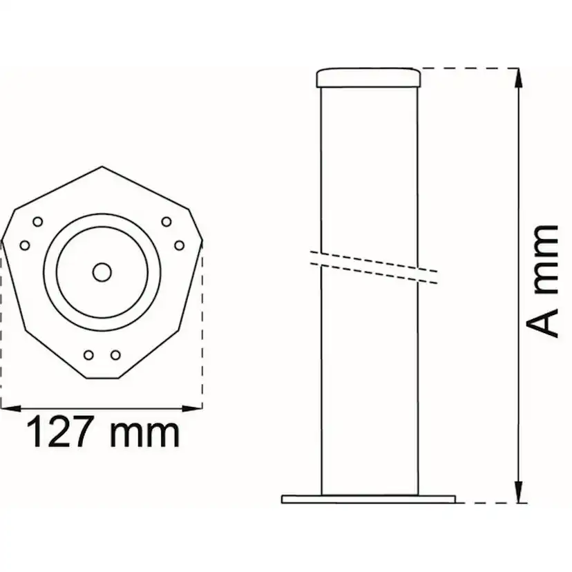 Bordsben Habo 501 Ø60 mm