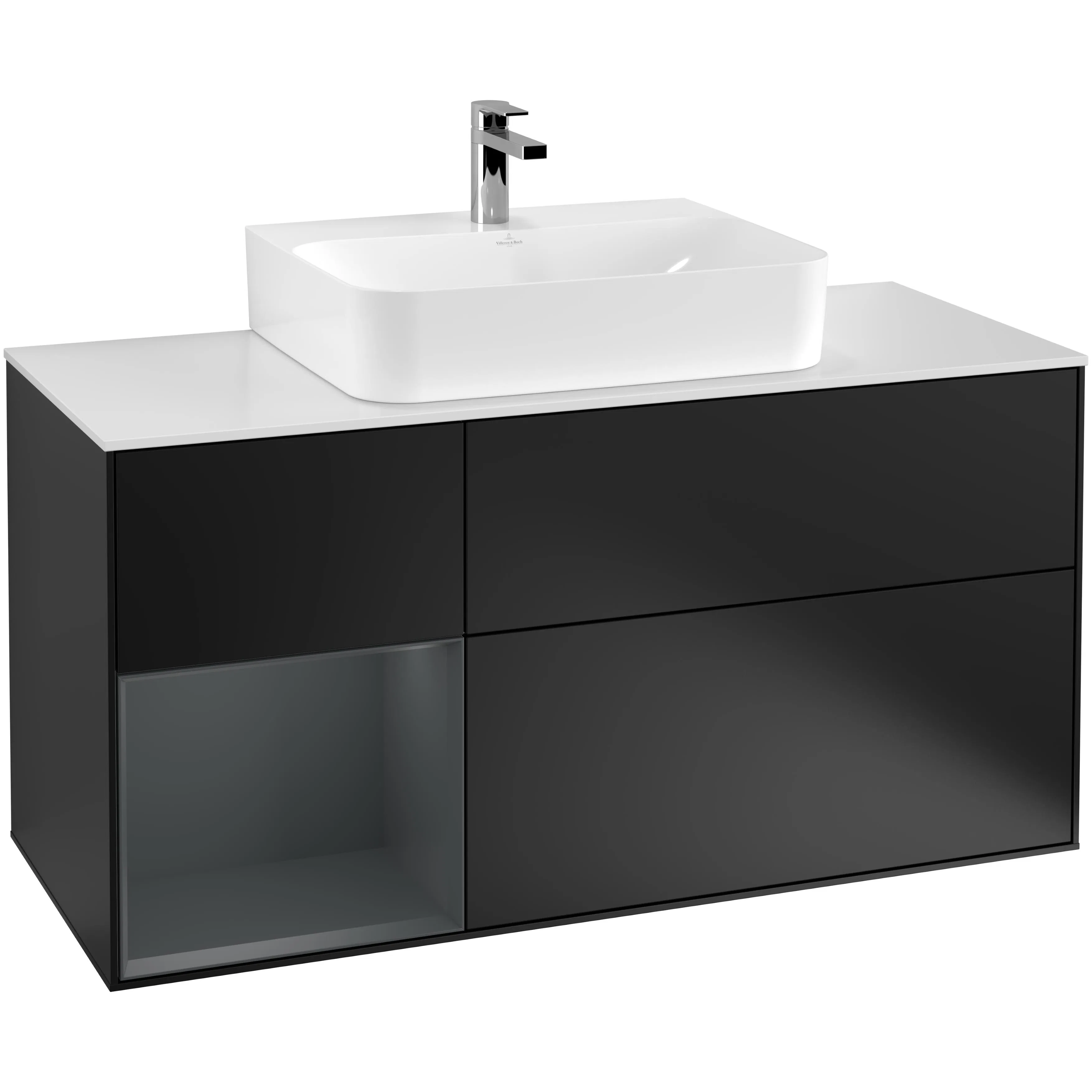 Tvättställsskåp Villeroy & Boch Finion med 3 Lådor Hylla och Bänkskiva för Centrerat Tvättställ