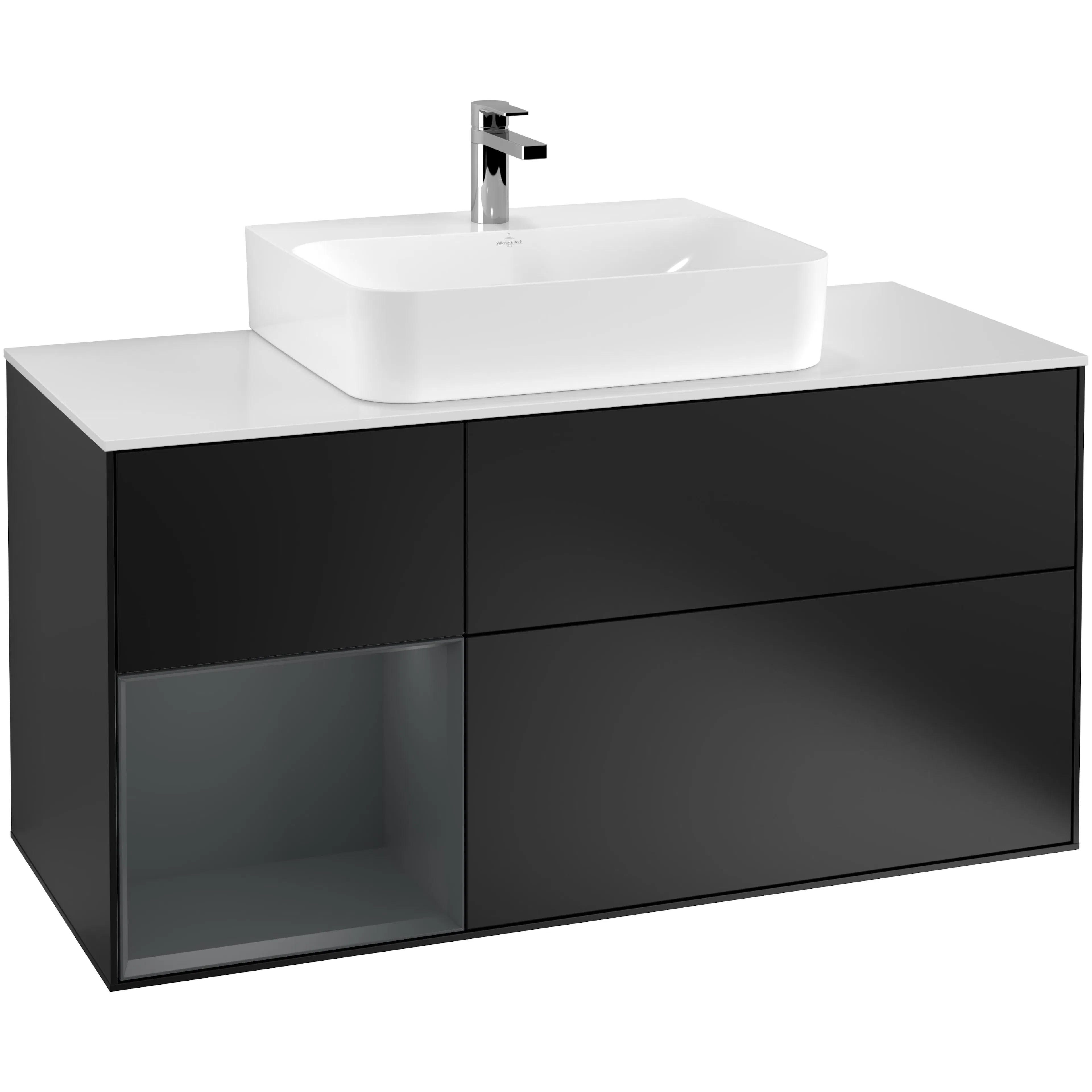 Tvättställsskåp Villeroy & Boch Finion med 3 Lådor Hylla och Bänkskiva för Centrerat Tvättställ