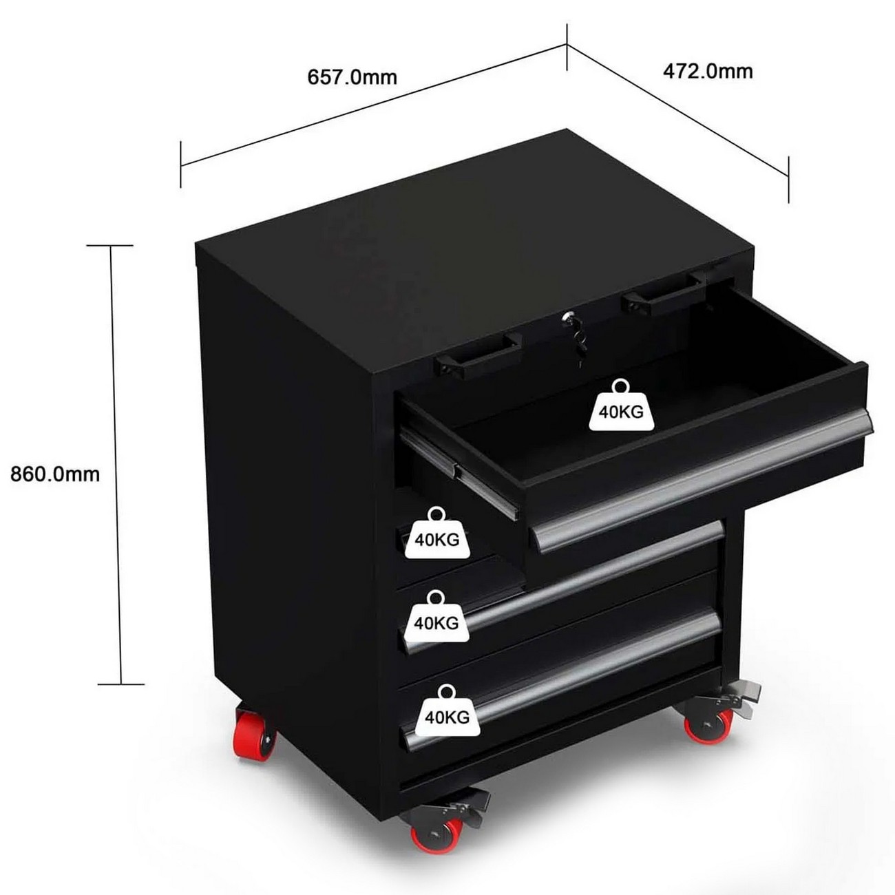 Verktygsskåp Timco Elite 450x60x205 cm