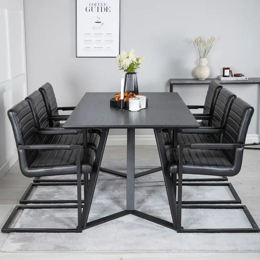 Matgrupp Venture Home Madde med 6 Asta Stolar