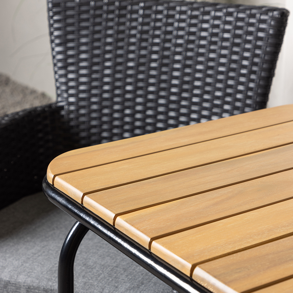 Cafégrupp Venture Home Holmbeck Bord med 2 Malina Trädgårdsstolar Utomhus