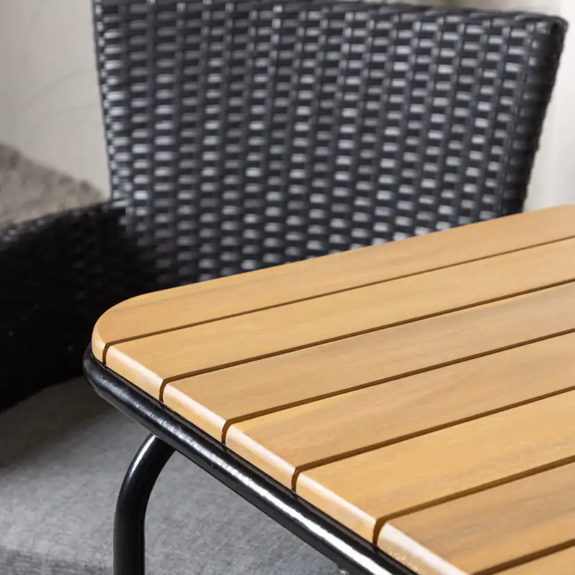 Cafégrupp Venture Home Holmbeck Bord med 2 Malina Trädgårdsstolar Utomhus