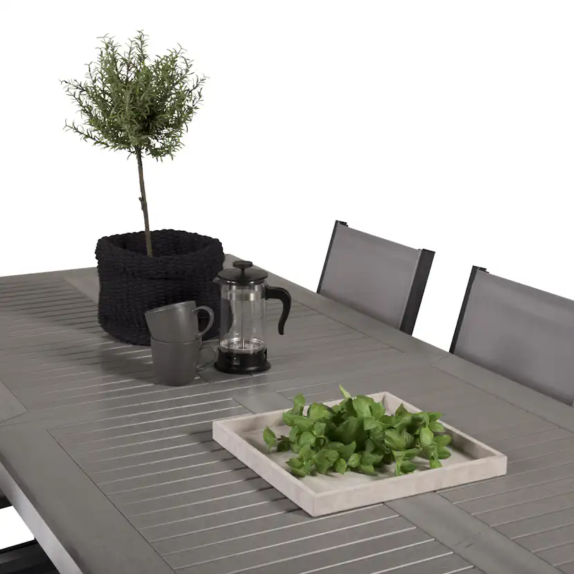 Matgrupp Venture Home Aleyna 224/324 med 6 Copacabana Karmstolar