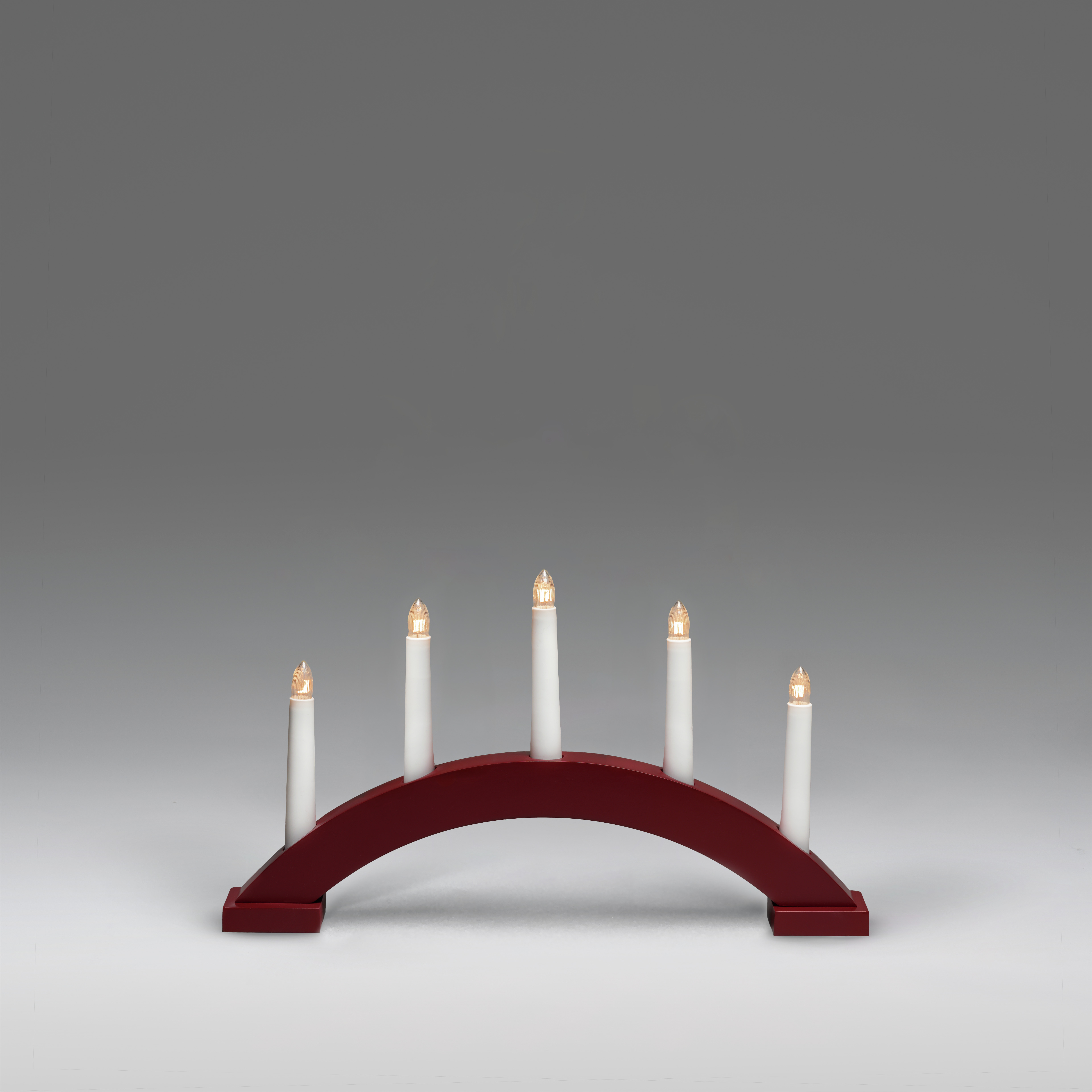 Adventsljusstake Gnosjö Konstsmide Basic Träljusstake Båge 5 Ljus E10