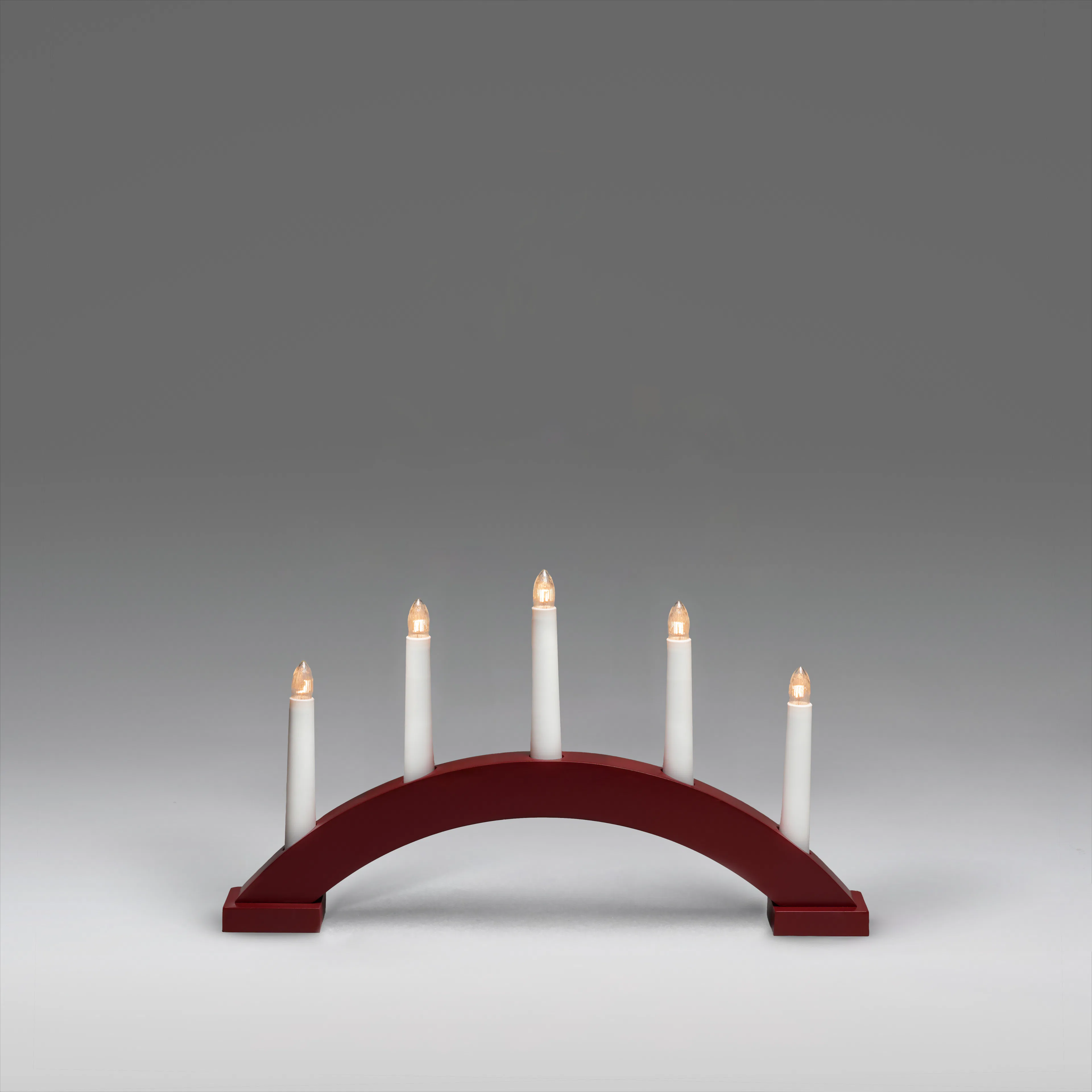 Adventsljusstake Gnosjö Konstsmide Basic Träljusstake Båge 5 Ljus E10