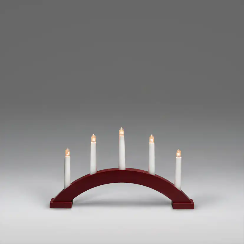 Adventsljusstake Gnosjö Konstsmide Basic Träljusstake Båge 5 Ljus E10
