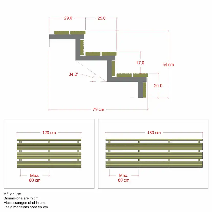 Terrasstrappa PLUS 34,2-120 Grader 5464