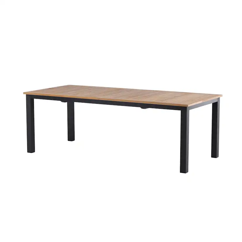 Panama - Table - 224/324*100 - svart Alu/Teak Svart/Teak