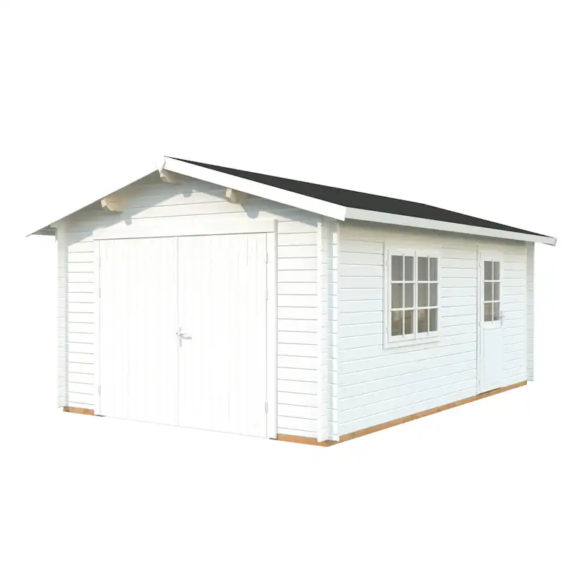 Roger 19,0 m2 mit Holztor PNT9016W2 Vit