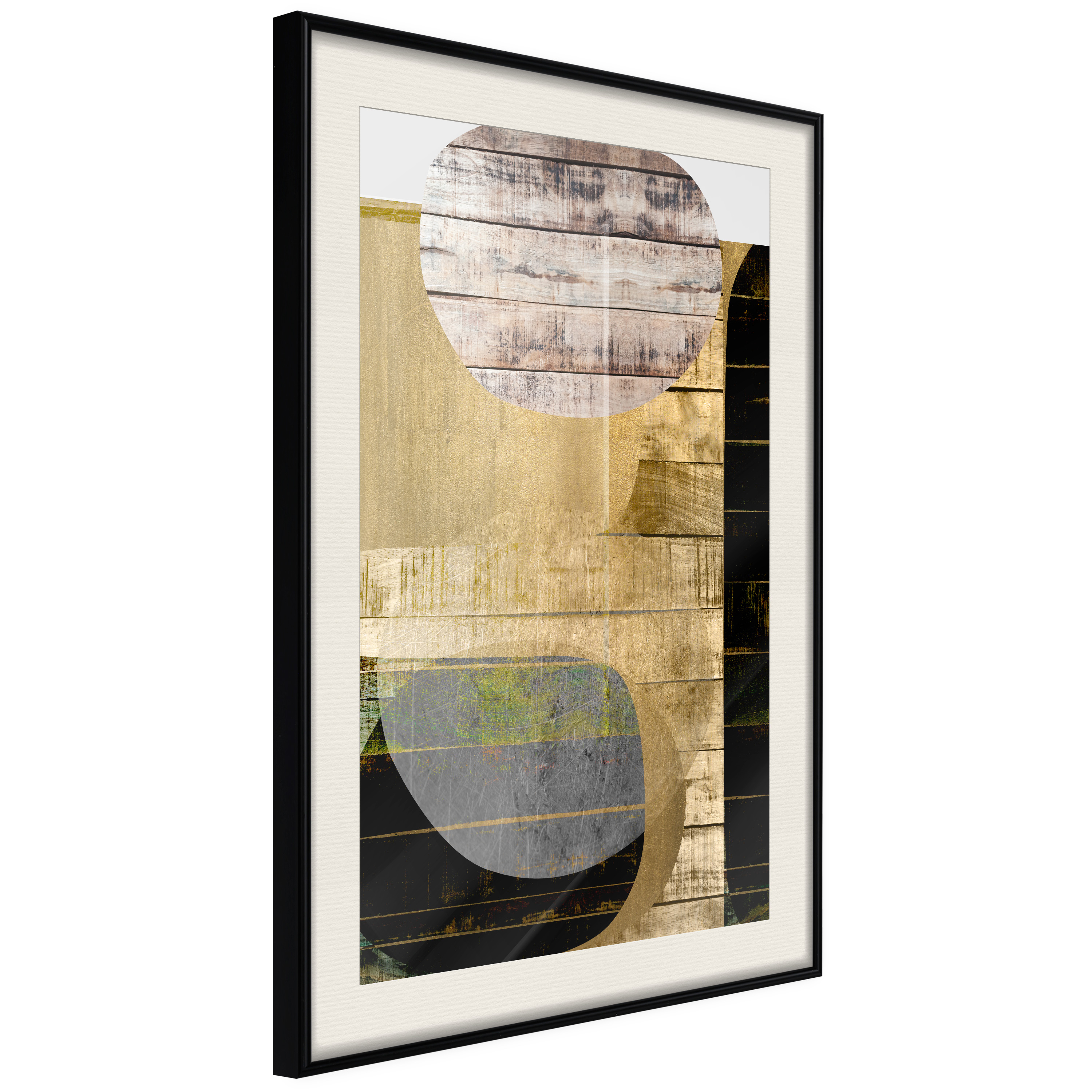 Affisch - Abstract Construction [Poster] 40x60 Svart ram med passepartout, 40x60 cm