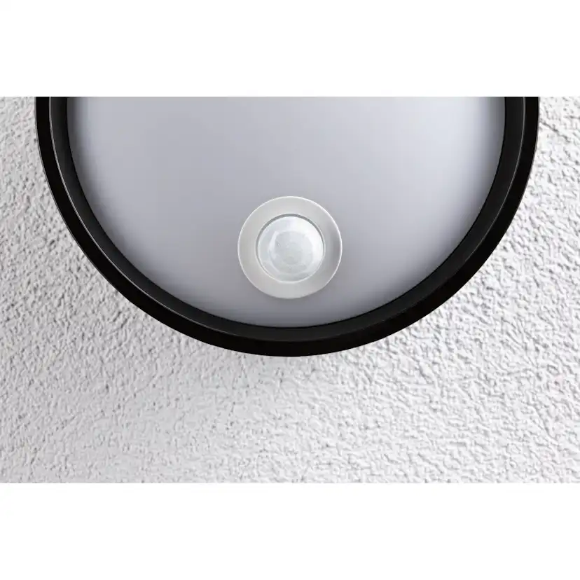 Fasadbelysning LED Paulmann Platomo Seawater Resistant IP44 230V Design: med Skymningsstyrd Rörelsedetektor, Färg: Svart