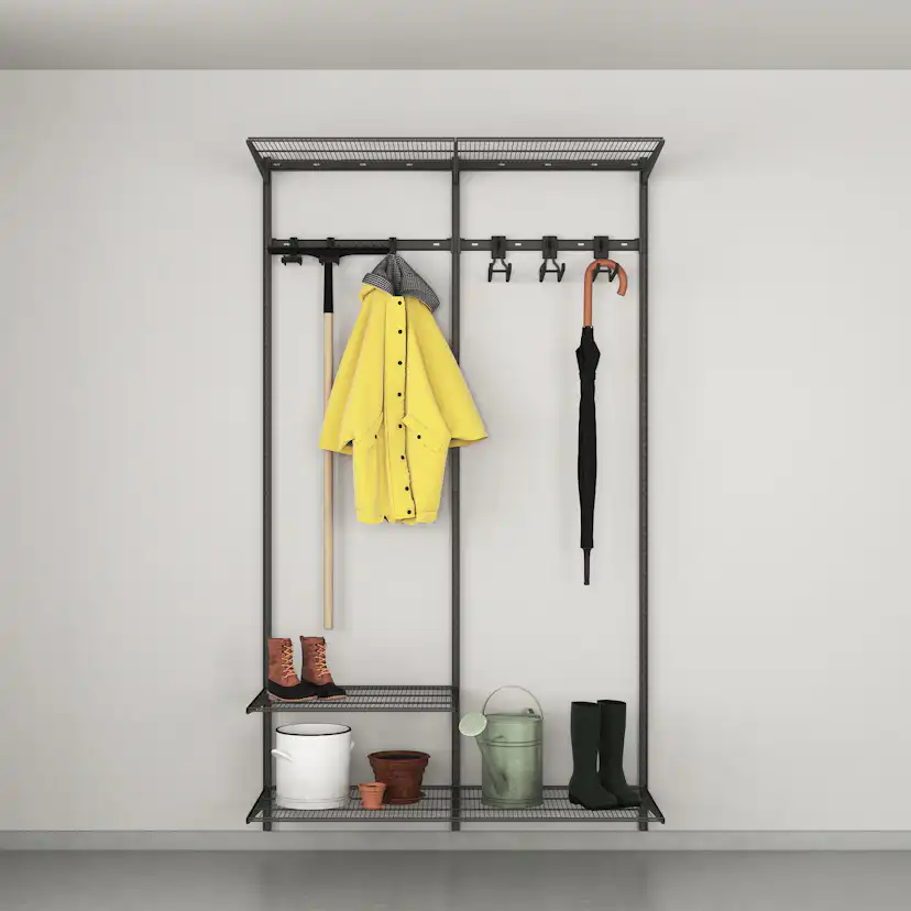 Trädgårdsförvaring Elfa Ready Solution 3 Garage+ B: 1248 mm med Täcklist
