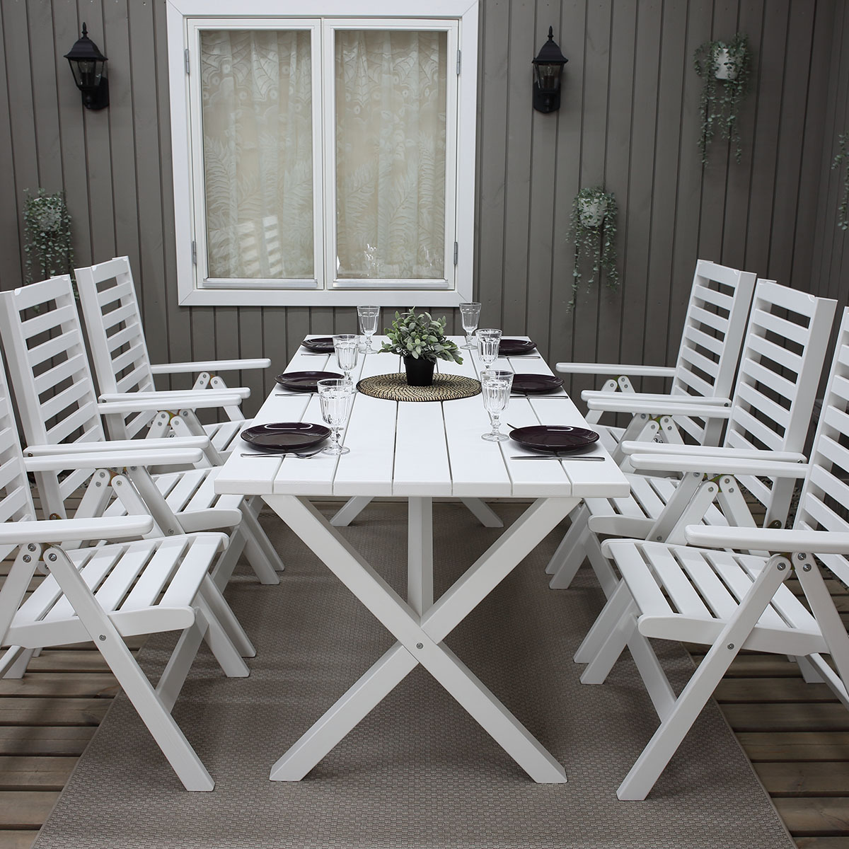 Matgrupp Baltic Garden Scottsdale 190 Med 6 Båstad Stolar