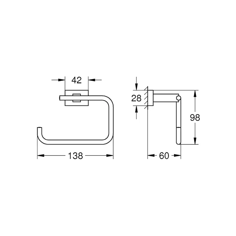 Toalettpappershållare Grohe Essentials Cube