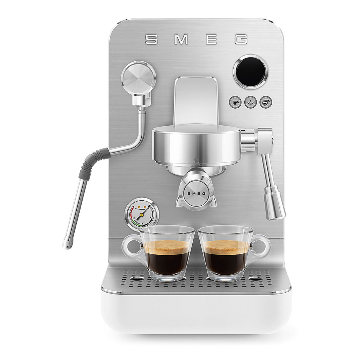 Espressomaskin Smeg Minipro EMC02WHMEU Manuell med Mjölkskummare, Vit