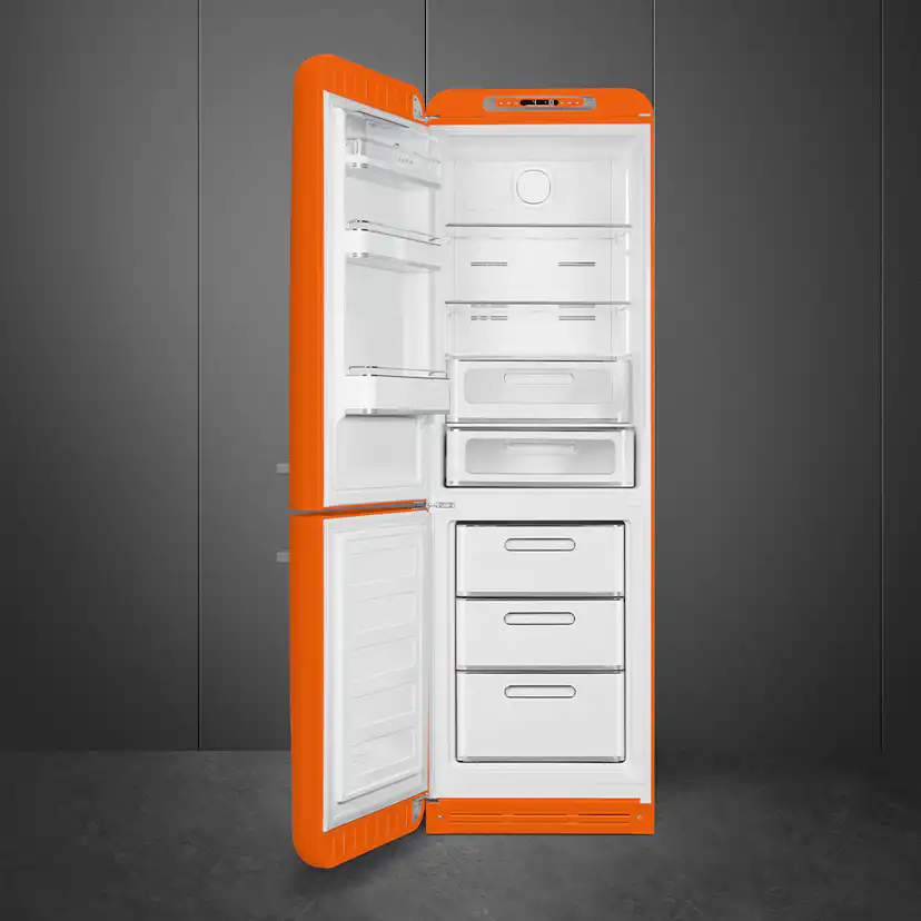 Kombinerad Kyl/frys Smeg FAB32/2025 Vänsterhängd Orange i 50´s Style