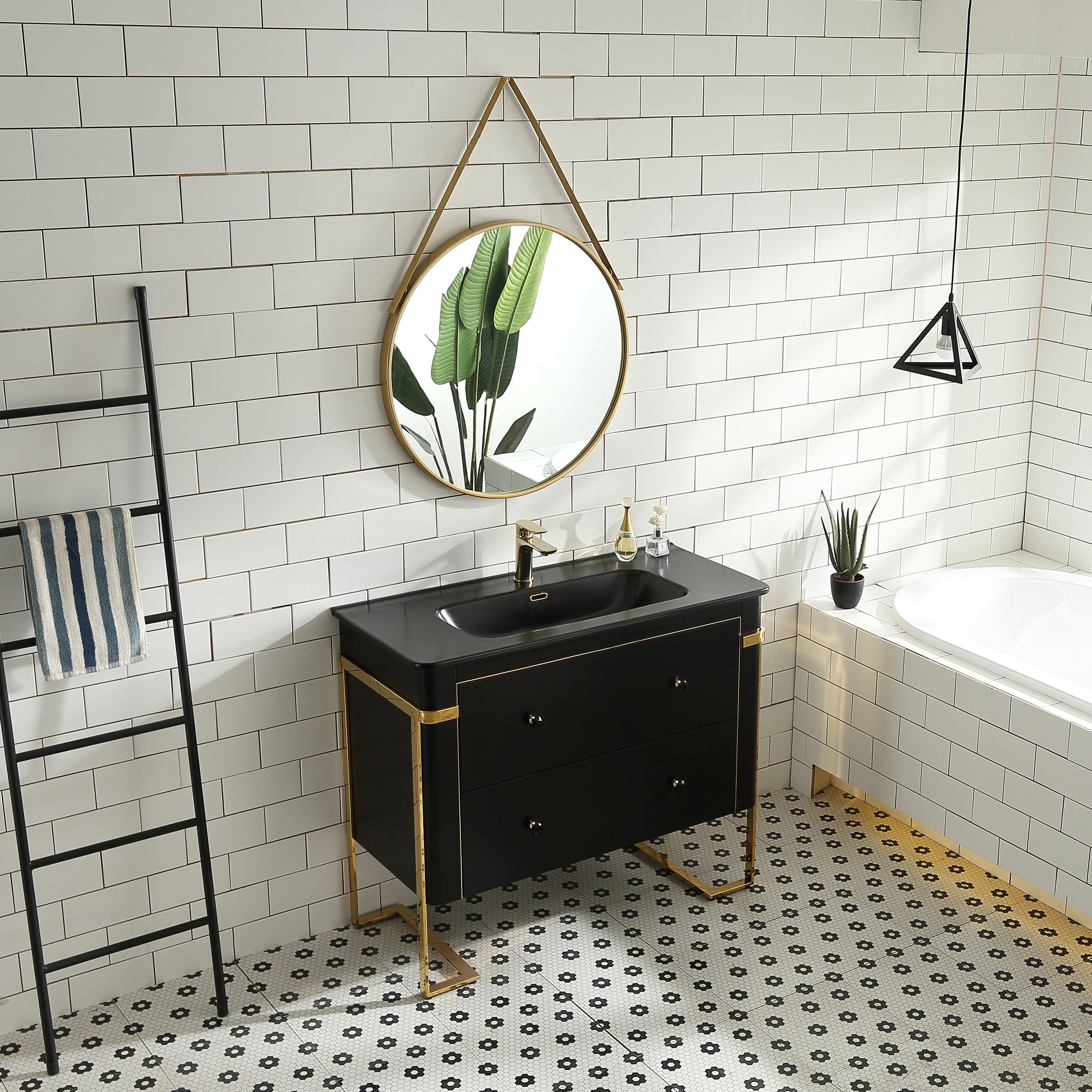 Tvättställsskåp Bathlife Jubel Svart