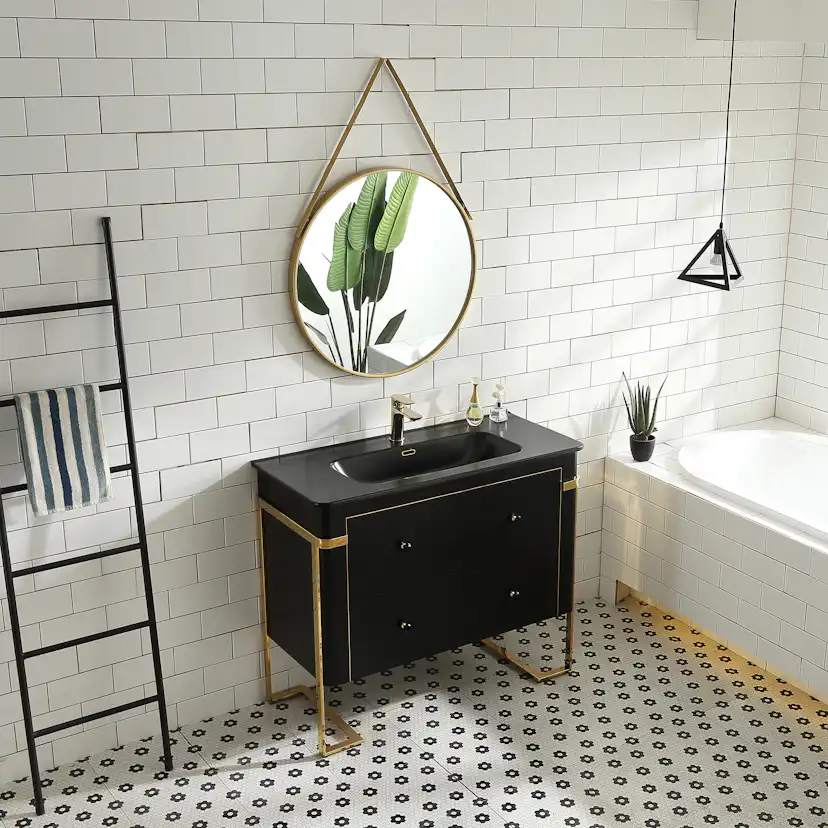 Tvättställsskåp Bathlife Jubel Svart