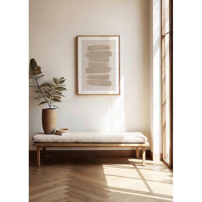 Poster Gallerix Beige Brushwork