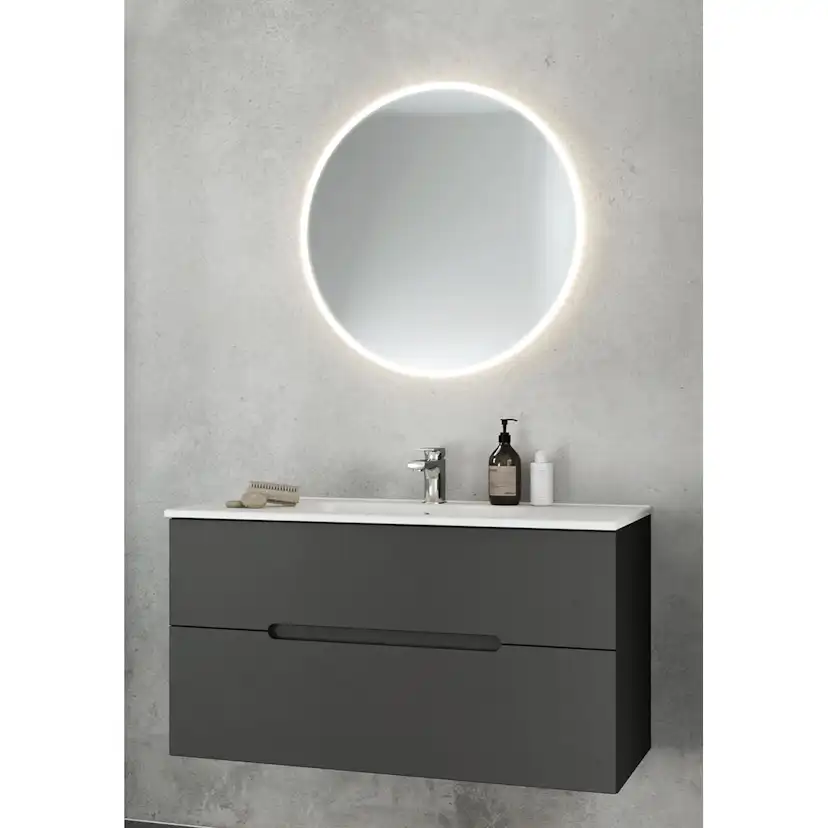 Spegel Hafa Store Rund LED 700
