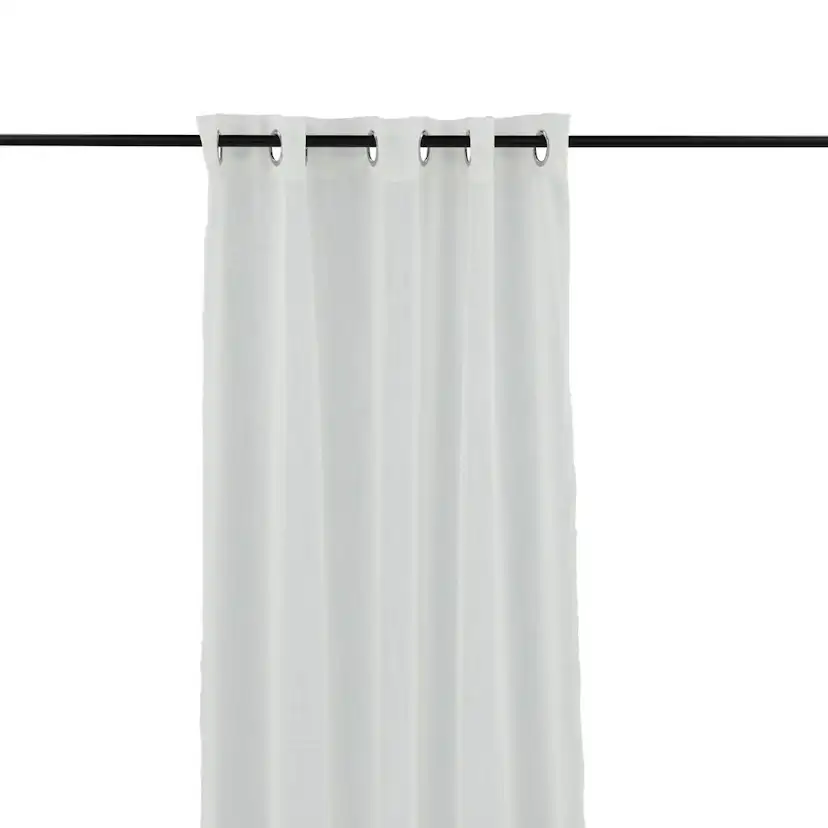 Kaya Curtain Polyester/fake linen - White - 140*290 - Eyelet Vit, Längd: 290 cm