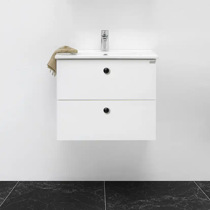Tvättställsskåp 4AQUA Slim Med 2 Lådor