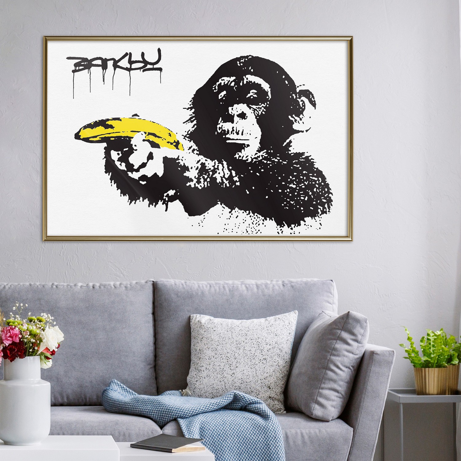 Affisch - Banana Gun [Poster] 30x20 Guld ram, 30x20 cm