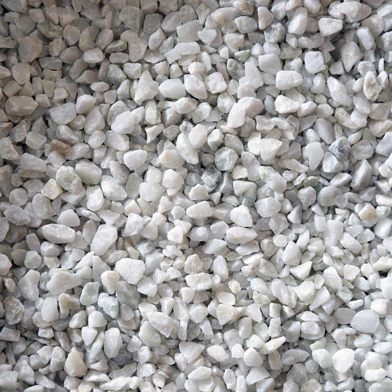 Dekorsten Magrab Krossprodukter Vit Marmor 5-8 mm, 1000 kg Säck