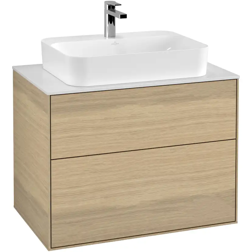 Tvättställsskåp Villeroy & Boch Finion med 2 Lådor och Bänkskiva för Ytmonterat Tvättställ